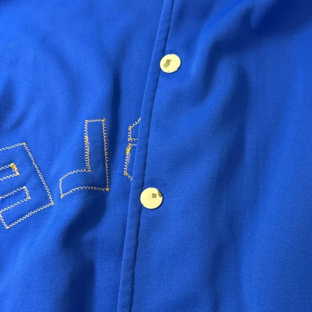 Basketball warm up shirt, Eagles, blue, gold and white, vintage - Picture 10 of 11